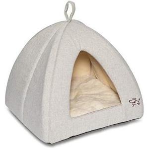 imagePet TentSoft Bed for Dog and Cat by Best Pet Supplies  Beige Corduroy 19quot x 19quot x H19quotSand Linen