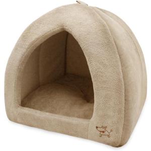 imagePet TentSoft Bed for Dog and Cat by Best Pet Supplies  Beige Corduroy 19quot x 19quot x H19quotTan