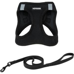 imageVoyager Stepin Air Cat Leash Harness Set  All Weather Mesh Step in Vest Harness for Small and Large Cats by Best Pet Supplies  Fuchsia XXS Chest 12135quotBlack