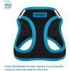 imageBest Pet Supplies  All Weather Mesh Reflective No Pull Harness for Small Medium Dogs Cats  Secure with Hook ampamp Loop Fastener Buckle Double DRings  Blue Trim MLeash Harness Set Blue