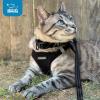 imageBest Pet Supplies  All Weather Mesh Reflective No Pull Harness for Small Medium Dogs Cats  Secure with Hook ampamp Loop Fastener Buckle Double DRings  Blue Trim MLeash Harness Set Army Base