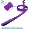imageBest Pet Supplies  All Weather Mesh Reflective No Pull Harness for Small Medium Dogs Cats  Secure with Hook ampamp Loop Fastener Buckle Double DRings  Blue Trim MLeash Harness Set Purple Base