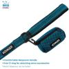 imageBest Pet Supplies  All Weather Mesh Reflective No Pull Harness for Small Medium Dogs Cats  Secure with Hook ampamp Loop Fastener Buckle Double DRings  Blue Trim MLeash Harness Set Blue Base
