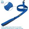 imageBest Pet Supplies  All Weather Mesh Reflective No Pull Harness for Small Medium Dogs Cats  Secure with Hook ampamp Loop Fastener Buckle Double DRings  Blue Trim MLeash Harness Set Royal Blue Base