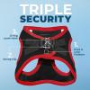 imageBest Pet Supplies  All Weather Mesh Reflective No Pull Harness for Small Medium Dogs Cats  Secure with Hook ampamp Loop Fastener Buckle Double DRings  Blue Trim MHarness Red Trim