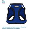 imageBest Pet Supplies  All Weather Mesh Reflective No Pull Harness for Small Medium Dogs Cats  Secure with Hook ampamp Loop Fastener Buckle Double DRings  Blue Trim MLeash Harness Set Royal Blue Base