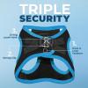 imageBest Pet Supplies  All Weather Mesh Reflective No Pull Harness for Small Medium Dogs Cats  Secure with Hook ampamp Loop Fastener Buckle Double DRings  Blue Trim MHarness Blue Trim