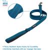 imageBest Pet Supplies  All Weather Mesh Reflective No Pull Harness for Small Medium Dogs Cats  Secure with Hook ampamp Loop Fastener Buckle Double DRings  Blue Trim MLeash Harness Set Blue Base