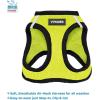 imageBest Pet Supplies  All Weather Mesh Reflective No Pull Harness for Small Medium Dogs Cats  Secure with Hook ampamp Loop Fastener Buckle Double DRings  Blue Trim MLeash Harness Set Lime