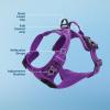 imageVoyager No Pull Dog Harness for Medium Dogs Dual Leash Attachments Adjustable Soft but Strong Pet Harness with 3M Reflective Technology Fuchsia Nylon M Chest 2025quotHarness Purple Lattice Nylon
