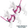 imageVoyager No Pull Dog Harness for Medium Dogs Dual Leash Attachments Adjustable Soft but Strong Pet Harness with 3M Reflective Technology Fuchsia Nylon M Chest 2025quotFuchsia Nylon