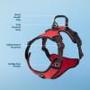 imageVoyager No Pull Dog Harness for Medium Dogs Dual Leash Attachments Adjustable Soft but Strong Pet Harness with 3M Reflective Technology Fuchsia Nylon M Chest 2025quotHarness Red Lattice Nylon