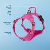 imageVoyager No Pull Dog Harness for Medium Dogs Dual Leash Attachments Adjustable Soft but Strong Pet Harness with 3M Reflective Technology Fuchsia Nylon M Chest 2025quotFuchsia Nylon
