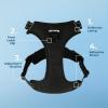imageVoyager No Pull Dog Harness for Medium Dogs Dual Leash Attachments Adjustable Soft but Strong Pet Harness with 3M Reflective Technology Fuchsia Nylon M Chest 2025quotHarness Black Nylon