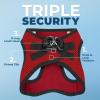 imageVoyager StepIn Air Dog Harness  All Weather Mesh Reflective No Pull Harness for Small Medium Dogs Cats  Secure with Hook ampamp Loop Fastener Buckle Double DRings  RedBlack Trim LHarness RedBlack Trim