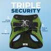 imageVoyager StepIn Air Dog Harness  All Weather Mesh Reflective No Pull Harness for Small Medium Dogs Cats  Secure with Hook ampamp Loop Fastener Buckle Double DRings  RedBlack Trim LHarness Lime Green 2Tone