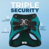 imageVoyager StepIn Air Dog Harness  All Weather Mesh Reflective No Pull Harness for Small Medium Dogs Cats  Secure with Hook ampamp Loop Fastener Buckle Double DRings  RedBlack Trim LHarness Turquoise 2Tone