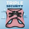 imageVoyager StepIn Air Dog Harness  All Weather Mesh Reflective No Pull Harness for Small Medium Dogs Cats  Secure with Hook ampamp Loop Fastener Buckle Double DRings  RedBlack Trim LHarness PinkBlack Trim