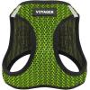 imageVoyager StepIn Air Dog Harness  All Weather Mesh Reflective No Pull Harness for Small Medium Dogs Cats  Secure with Hook ampamp Loop Fastener Buckle Double DRings  RedBlack Trim LHarness Lime Green 2Tone