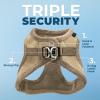 imageVoyager StepIn Plush Dog Harness  Soft Plush Step In Vest Harness for Small and Medium Dogs by Best Pet Supplies  Harness Turquoise Plush M Chest 16  18quotHarness Latte Suede