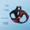 imageVoyager StepIn Plush Dog Harness  Soft Plush Step In Vest Harness for Small and Medium Dogs by Best Pet Supplies  Harness Turquoise Plush M Chest 16  18quotHarness Red Faux Leather