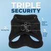 imageVoyager StepIn Plush Dog Harness  Soft Plush Step In Vest Harness for Small and Medium Dogs by Best Pet Supplies  Harness Turquoise Plush M Chest 16  18quotHarness Black Plush