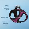 imageVoyager StepIn Plush Dog Harness  Soft Plush Step In Vest Harness for Small and Medium Dogs by Best Pet Supplies  Harness Turquoise Plush M Chest 16  18quotHarness Red Rose Plush