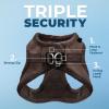 imageVoyager StepIn Plush Dog Harness  Soft Plush Step In Vest Harness for Small and Medium Dogs by Best Pet Supplies  Harness Turquoise Plush M Chest 16  18quotHarness Chocolate Suede