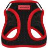 imageBest Pet Supplies  All Weather Mesh Reflective No Pull Harness for Small Medium Dogs Cats  Secure with Hook ampamp Loop Fastener Buckle Double DRings  Blue Trim MHarness Red Trim