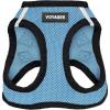 imageVoyager StepIn Air Dog Harness  All Weather Mesh Reflective No Pull Harness for Small Medium Dogs Cats  Secure with Hook ampamp Loop Fastener Buckle Double DRings  RedBlack Trim LHarness Baby BlueBlack Trim