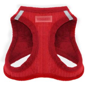 imageVoyager StepIn Plush Dog Harness  Soft Plush Step In Vest Harness for Small and Medium Dogs by Best Pet Supplies  Harness Turquoise Plush M Chest 16  18quotHarness Red Corduroy