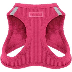 imageVoyager StepIn Plush Dog Harness  Soft Plush Step In Vest Harness for Small and Medium Dogs by Best Pet Supplies  Harness Turquoise Plush M Chest 16  18quot1Fuchsia Corduroy
