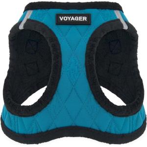imageVoyager StepIn Plush Dog Harness  Soft Plush Step In Vest Harness for Small and Medium Dogs by Best Pet Supplies  Harness Turquoise Plush M Chest 16  18quotHarness Turquoise Plush