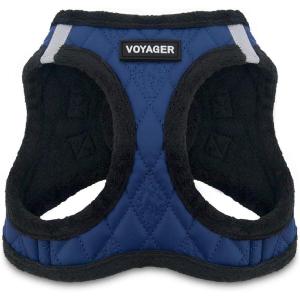 imageVoyager StepIn Plush Dog Harness  Soft Plush Step In Vest Harness for Small and Medium Dogs by Best Pet Supplies  Harness Turquoise Plush M Chest 16  18quotHarness Royal Blue Faux Leather