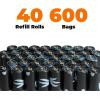 imageBest Pet Supplies Poop Bags for Dogs 50 PostConsumer Recycled Content dog waste bags on rolls fits all poop bag holders for leashes  150 Count Assorted Colors ScentedGRS Black