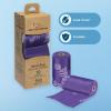 imageBest Pet Supplies Poop Bags for Dogs 50 PostConsumer Recycled Content dog waste bags on rolls fits all poop bag holders for leashes  150 Count Assorted Colors ScentedPurple Lavender Scented