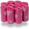 imageBest Pet Supplies Poop Bags for Dogs 50 PostConsumer Recycled Content dog waste bags on rolls fits all poop bag holders for leashes  150 Count Assorted Colors ScentedPink Heart