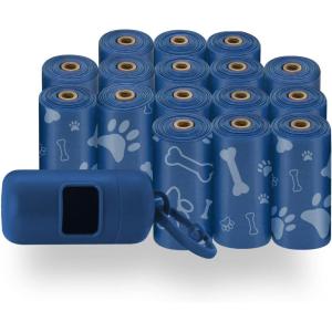 imageBest Pet Supplies Poop Bags for Dogs 50 PostConsumer Recycled Content dog waste bags on rolls fits all poop bag holders for leashes  150 Count Assorted Colors ScentedLoyal Blue