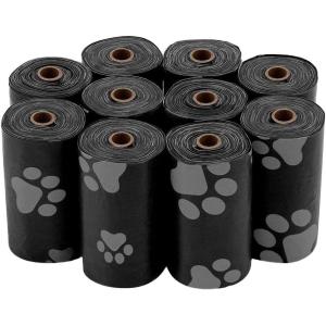 imageBest Pet Supplies Poop Bags for Dogs 50 PostConsumer Recycled Content dog waste bags on rolls fits all poop bag holders for leashes  150 Count Assorted Colors ScentedBlack