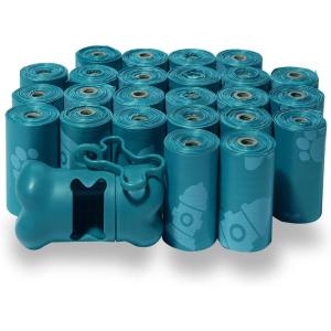 imageBest Pet Supplies Poop Bags for Dogs 50 PostConsumer Recycled Content dog waste bags on rolls fits all poop bag holders for leashes  150 Count Assorted Colors ScentedTurquoise