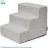 imageBest Pet Supplies Foam Pet Steps Cover for Small Dogs and Cats Portable Ramp Stairs for Couch Sofa and High Bed Climbing Cover Only  Ash Gray Linen 3Step Cover OnlySand