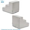 imageBest Pet Supplies Foam Pet Steps Cover for Small Dogs and Cats Portable Ramp Stairs for Couch Sofa and High Bed Climbing Cover Only  Ash Gray Linen 3Step Cover OnlySand