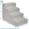imageBest Pet Supplies Foam Pet Steps Cover for Small Dogs and Cats Portable Ramp Stairs for Couch Sofa and High Bed Climbing Cover Only  Ash Gray Linen 3Step Cover OnlySand