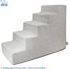 imageBest Pet Supplies Foam Pet Steps Cover for Small Dogs and Cats Portable Ramp Stairs for Couch Sofa and High Bed Climbing Cover Only  Ash Gray Linen 3Step Cover OnlySand