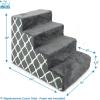 imageBest Pet Supplies Foam Pet Steps Cover for Small Dogs and Cats Portable Ramp Stairs for Couch Sofa and High Bed Climbing Cover Only  Brown Lattice 5Step Cover OnlyGray Lattice