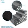 imageBest Pet Supplies Foam Pet Steps Cover for Small Dogs and Cats Portable Ramp Stairs for Couch Sofa and High Bed Climbing Cover Only  Brown Lattice 5Step Cover OnlyGray Lattice