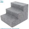 imageBest Pet Supplies Foam Pet Steps Cover for Small Dogs and Cats Portable Ramp Stairs for Couch Sofa and High Bed Climbing Cover Only  Brown Lattice 5Step Cover OnlyAsh Gray Linen