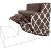 imageBest Pet Supplies Foam Pet Steps Cover for Small Dogs and Cats Portable Ramp Stairs for Couch Sofa and High Bed Climbing Cover Only  Brown Lattice 5Step Cover OnlyBrown Lattice Print