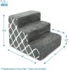 imageBest Pet Supplies Foam Pet Steps Cover for Small Dogs and Cats Portable Ramp Stairs for Couch Sofa and High Bed Climbing Cover Only  Brown Lattice 5Step Cover OnlyGray Lattice