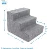 imageBest Pet Supplies Foam Pet Steps Cover for Small Dogs and Cats Portable Ramp Stairs for Couch Sofa and High Bed Climbing Cover Only  Brown Lattice 5Step Cover OnlyAsh Gray Linen